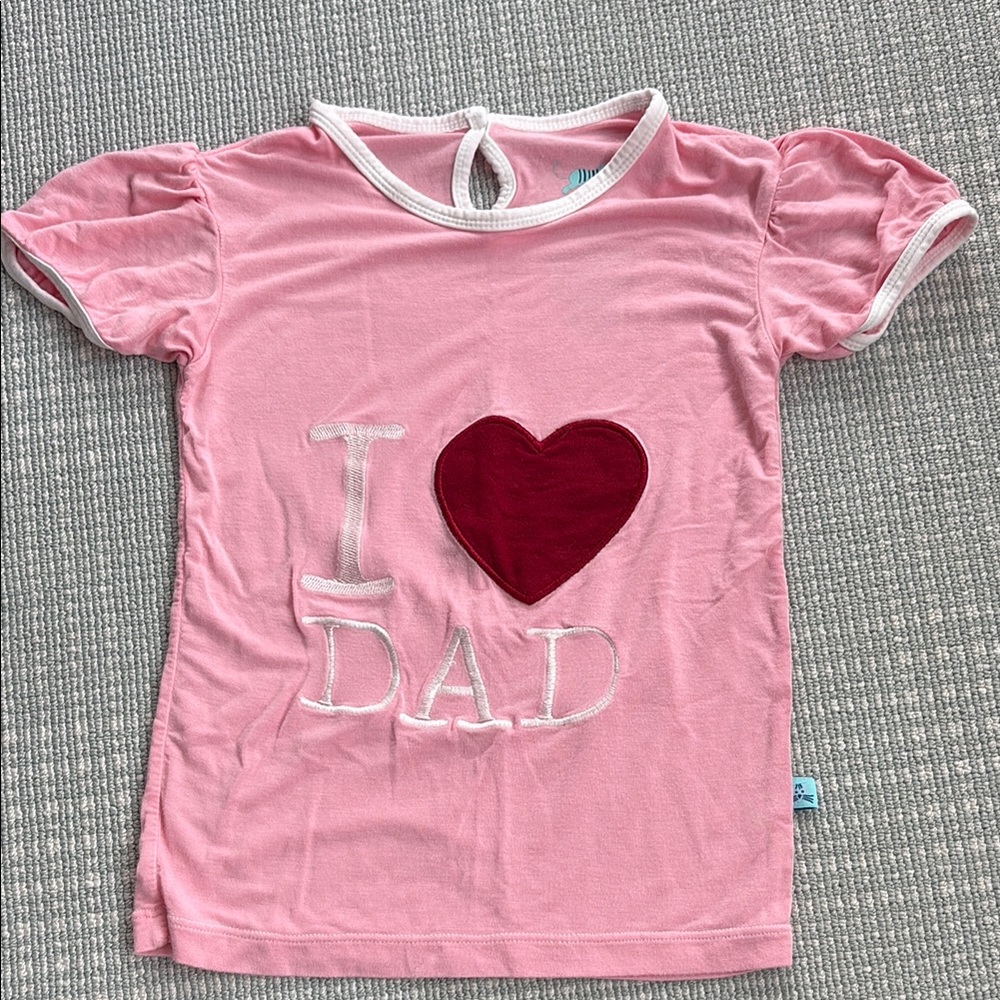 Pink 'I Love Dad' Kids T-Shirt
